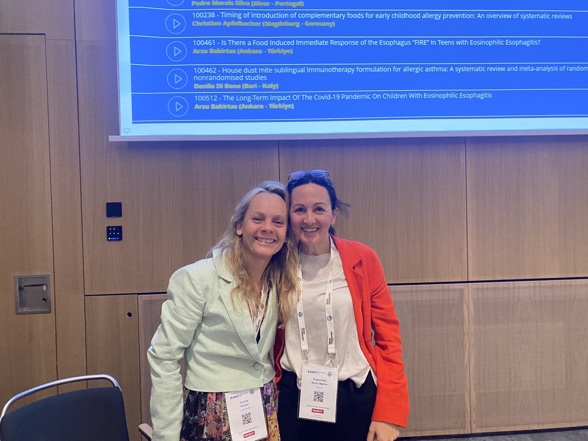 With ⁦Carina at the EAACI conference #VenterCarina⁩ #immunonutrition #nutrition #EAACI2023