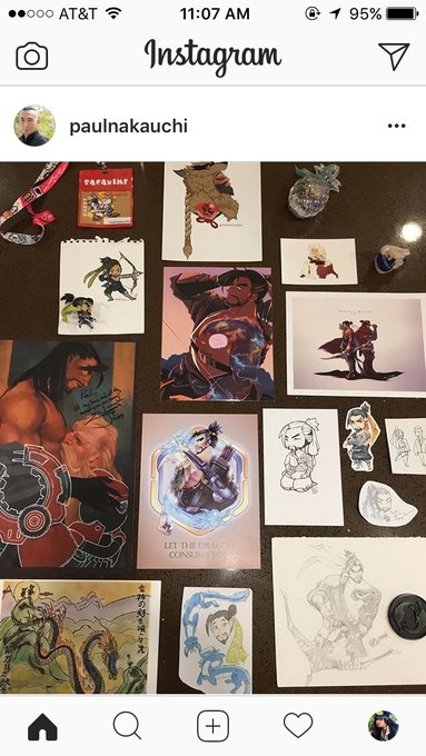years ago i drew torbjorn/hanzo for a gag charity zine and unbeknownst to me at the time my best friend printed 3 poster-sized copies of it and got it autographed by both VAs for me before giving a copy to each of them to autograph for one other