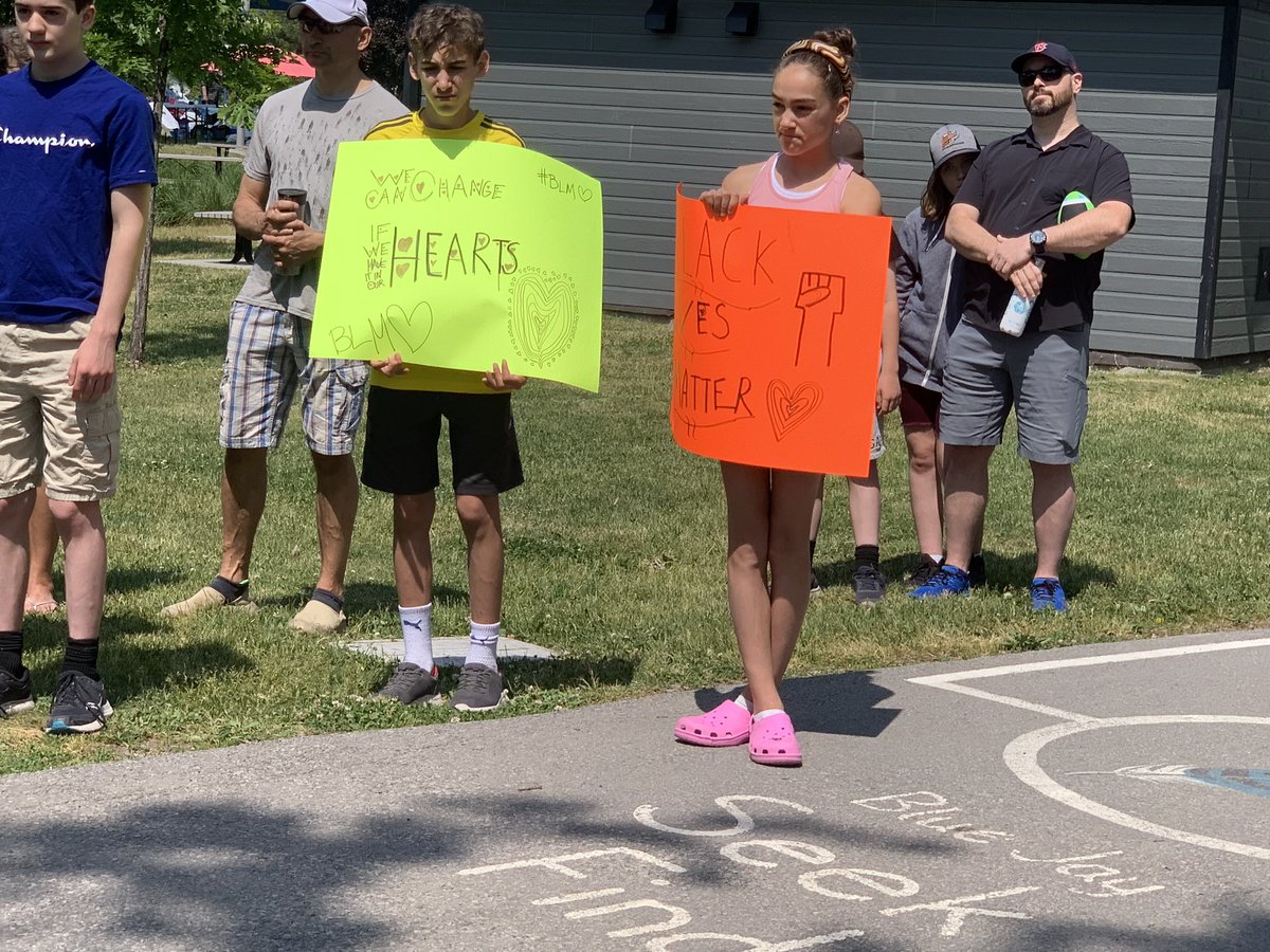 EZogalis's tweet photo. “West Island takes a knee” happening at Valois Park in Pte Claire this morning. - @ASaunders55 https://t.co/E4iVqY1L3z