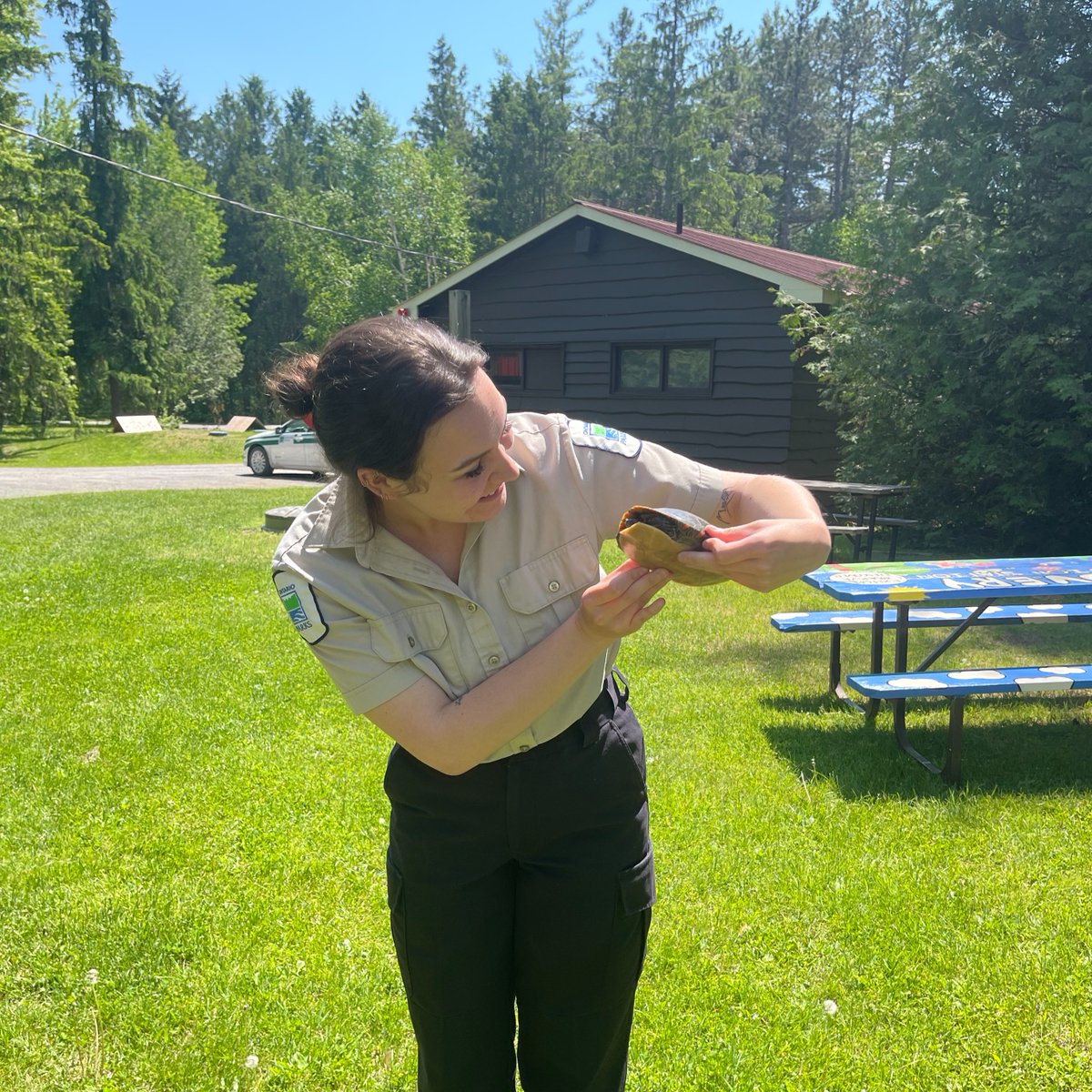 #StaffSunday

Meet Jade, Rideau River's Senior Park Clerk! This is her seventh season working for Ontario Parks, this year being her second season at Rideau River.

Jade's favourite part about working for Ontario Parks is the wildlife she meets along the way! 🐢