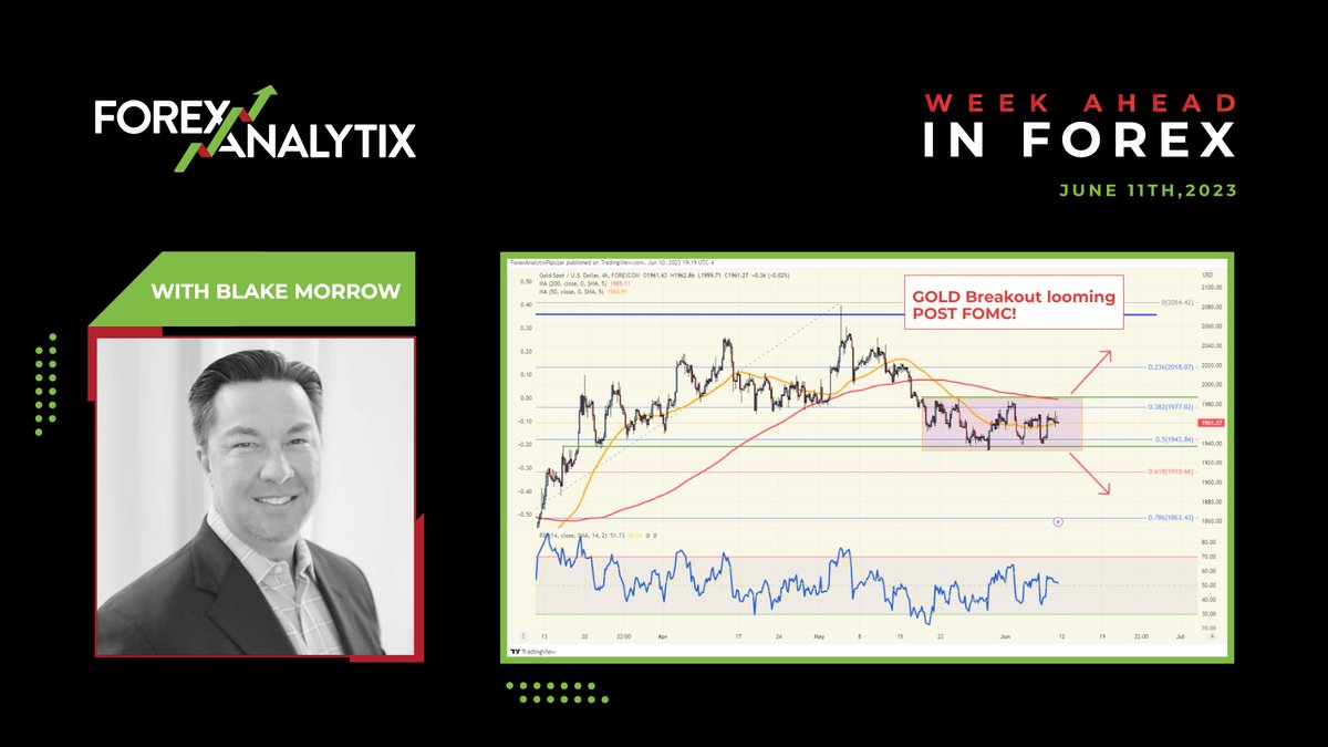 tradinganalytix's tweet photo. Take a look at the week ahead with @pipczar Blake Morrow! Blake talks about the upcoming #US #CPI and #Fed rate decision, the #Dollar, #Gold and more!
Link here: https://t.co/iljrZsFmQ0
#Markets #Analysis #Trading #WeekAhead #BlakeMorrow #ForexAnalytix https://t.co/GSnGAeVQDd