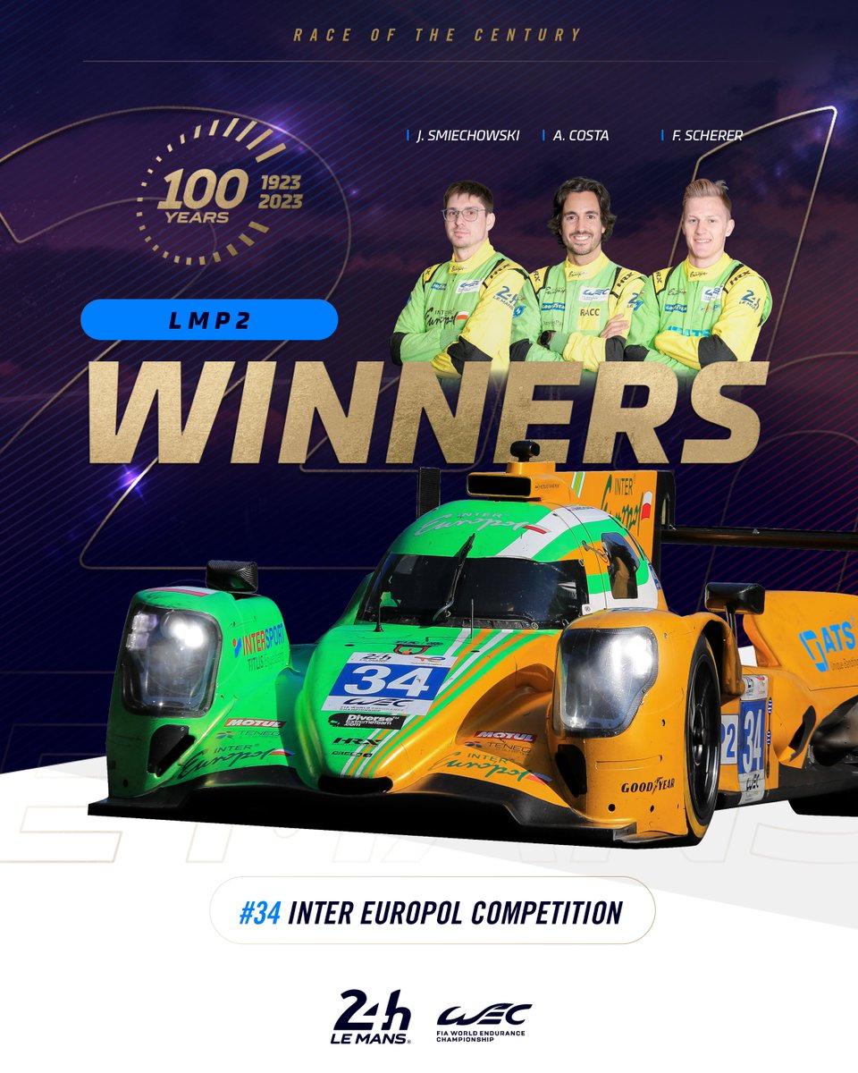 @IE_Competition claim the LMP2 crown, having held the lead since daybreak. Well done guys! 👏