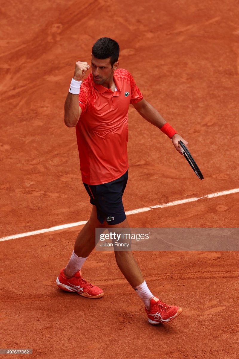 #NovakDjokovic takes a two sets to love lead against Casper Ruud in the Men's Singles Final at the #FrenchOpen in Paris
📷: @clivemasonphoto, @julianfinney #RolandGarros