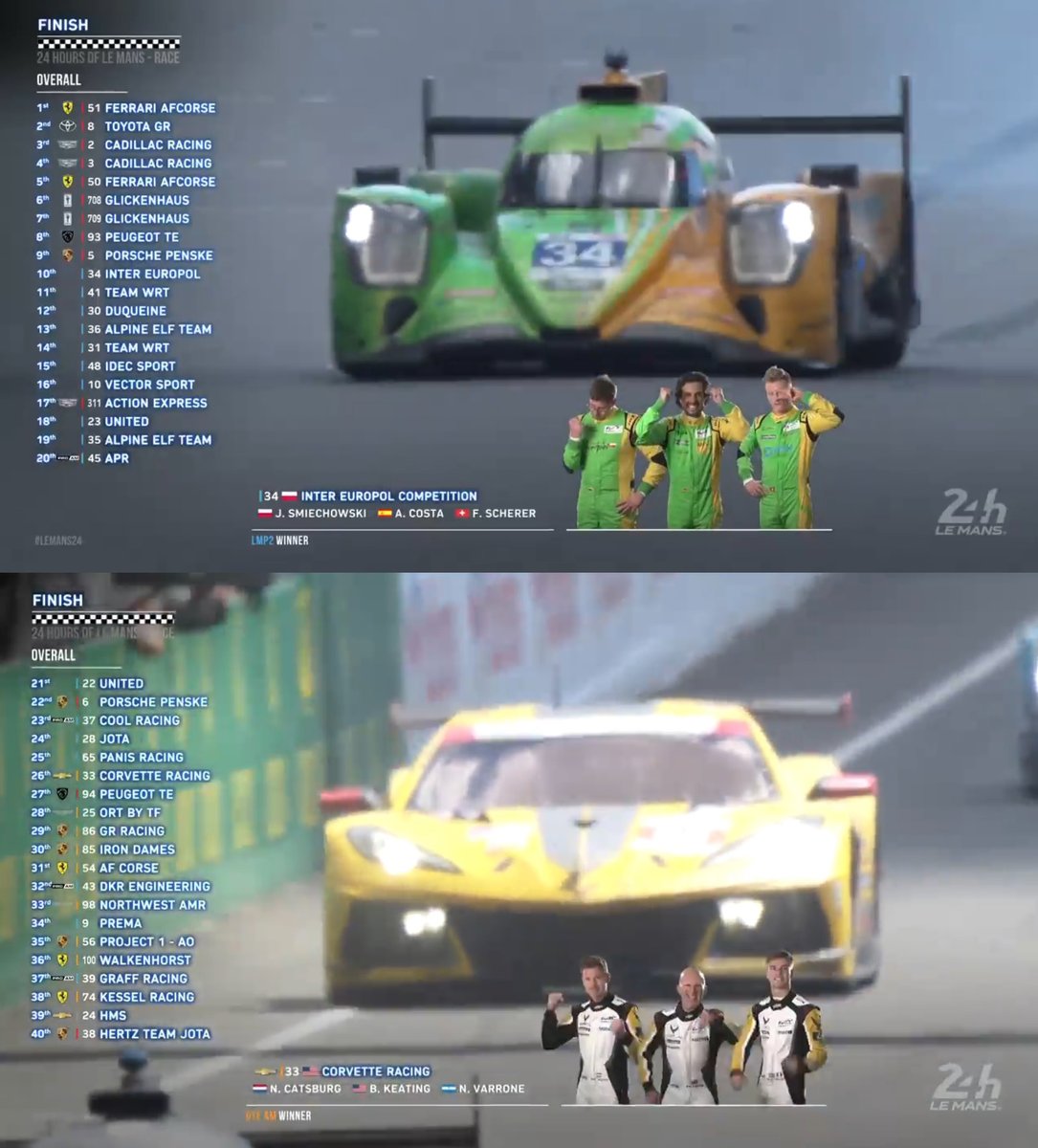 LMP2, GTE-AM 우승차들..!!  #르망 #lemans #LEMANS24 #RACE #RACING #oreca07 #corvette #쉐보레 #쉐보레콜벳 #chevroletcorvette #corvettec8 #chevrolet