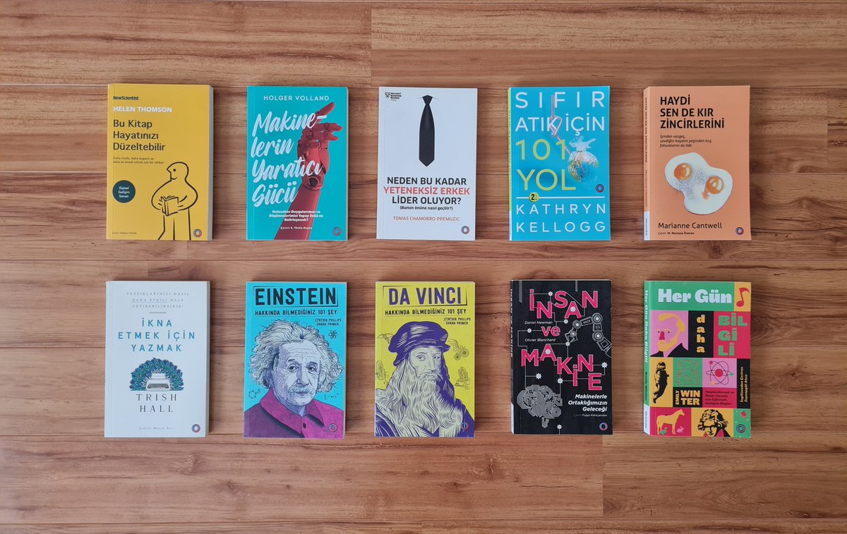 10 Değerli Yeni Kitap @orendakitap 'tan

1. Makinelerin Yaratıcı Gücü
Holgar Volland 
2. Einstein Hakkında Bilmediğiniz 101 Şey
3. Da Vinci Hakkında Bilmediğiniz 101 Şey
Cynthia Phillips- Shana Priwer
4. İkna Etmek İçin Yazmak
Trish Hall
5. Sıfır Atık İçin 101 Yol
Kathryn Kellogg