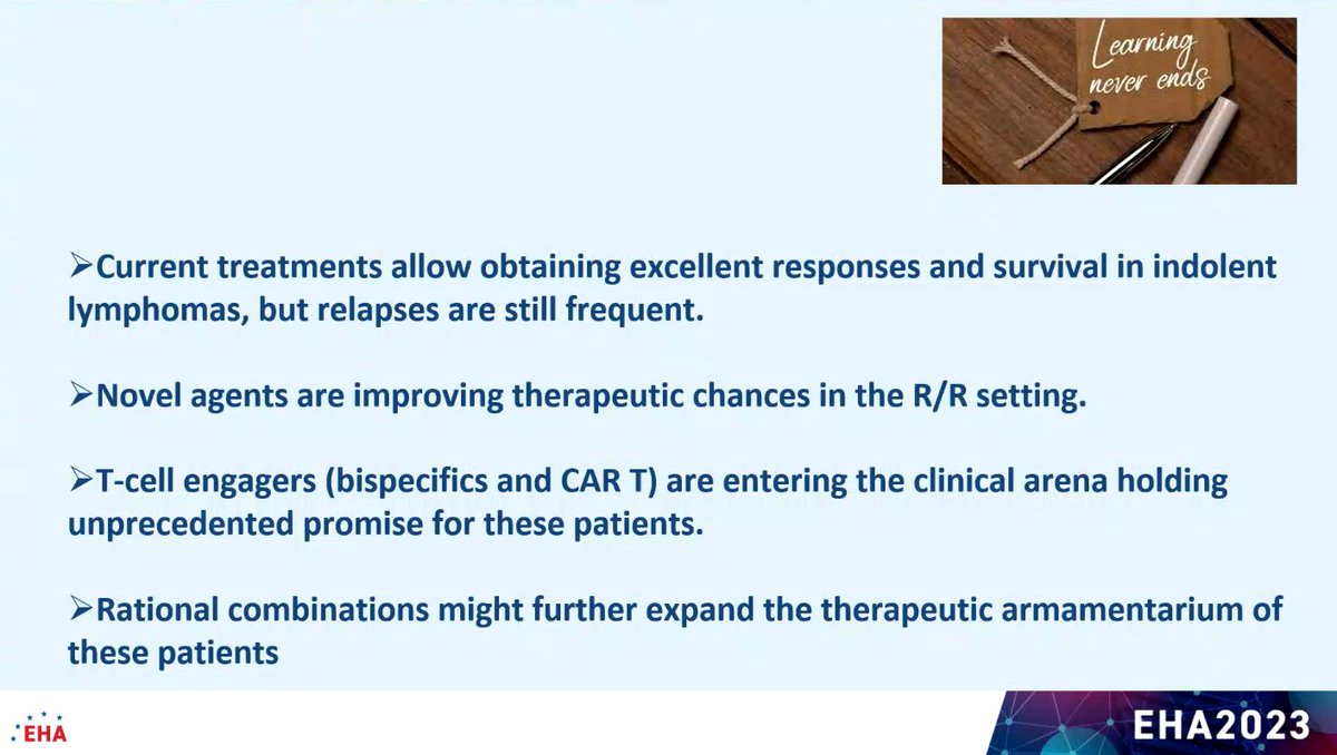 lymphomahub's tweet image. CONGRESS #EHA2023 | Marco Ladetto @UniAvogadro talks about how to approach a patient with R/R follicular #lymphoma. Novel agents like T-cell engagers &amp;amp; rational combinations of existing treatments might further broaden therapeutic armamentarium.
#lym #lymsm @EHA_Hematology