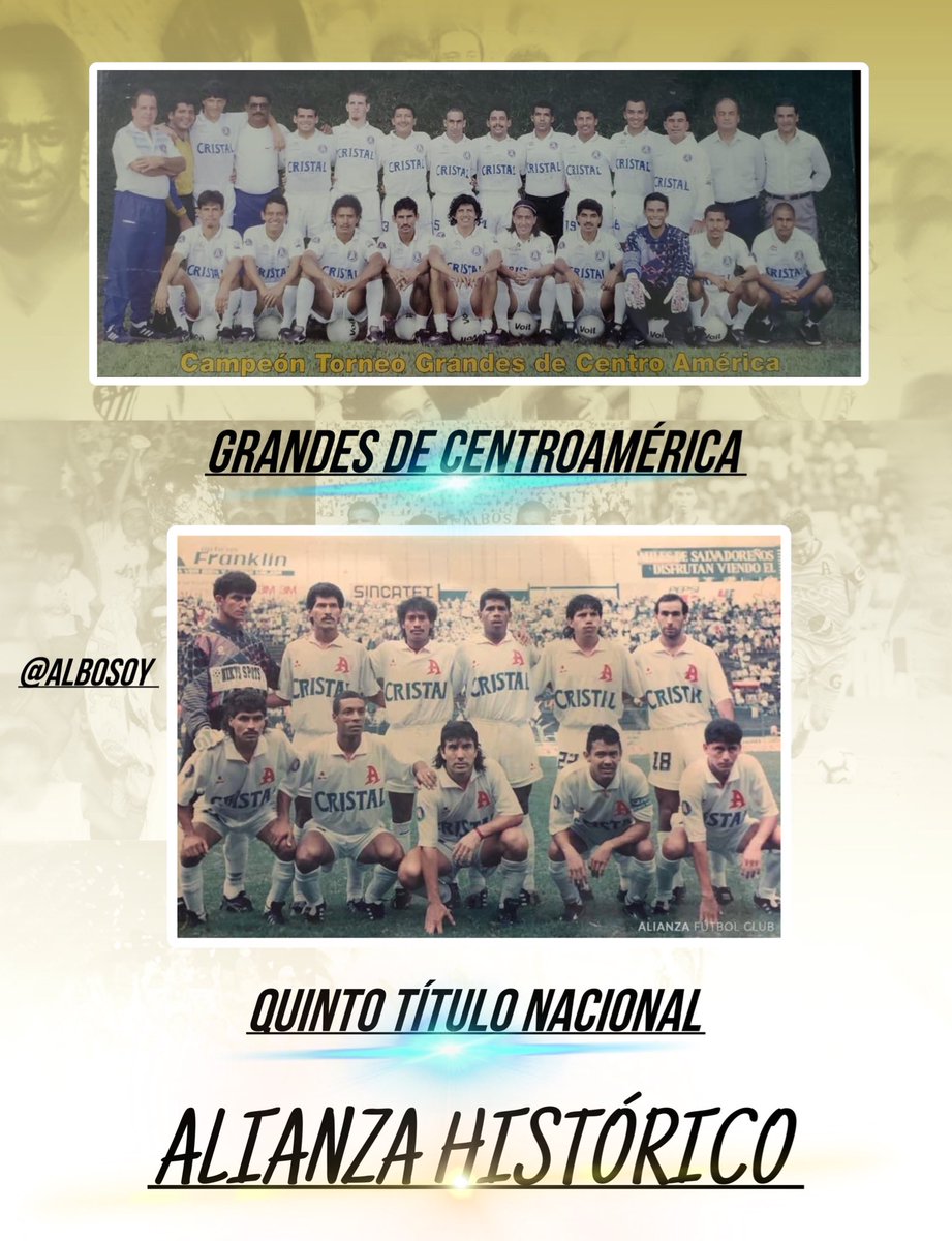 FECHAS HISTÓRICAS 🏆🏆🅰️

🏆Grandes de Centroamérica.
🗓11-06-1997.
✅ Alianza F.C. 1-0 Deportivo Saprissa.
⚽️ Horacio Lugo.
👔 D.T. Juan Carlos Masnik.

🏆 Quinto título.
🗓️ 11-06-1994.
 ✅ ALIANZA FC 2-1 C.D. FAS.
⚽️ Tigana y Sergio Bufarini. 
👔 D.T. Gustavo Faral.
#AlboSoy