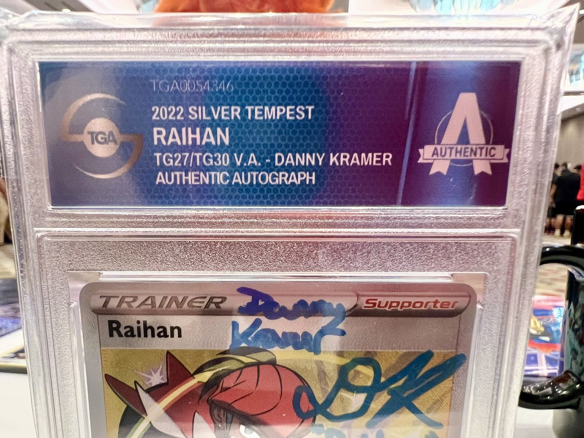 DannyKramerVO's tweet photo. This is… so surreal 😅😅😅 I’m truly humbled 🥹🙏🏼🙏🏼

@ec3con 

#pokemon #autopgrahs #tga #convention https://t.co/w0PY71CI2X