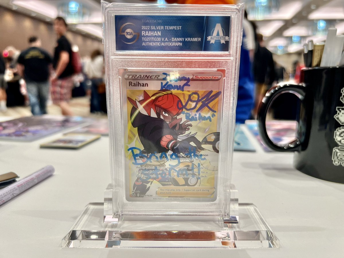 DannyKramerVO's tweet photo. This is… so surreal 😅😅😅 I’m truly humbled 🥹🙏🏼🙏🏼

@ec3con 

#pokemon #autopgrahs #tga #convention https://t.co/w0PY71CI2X
