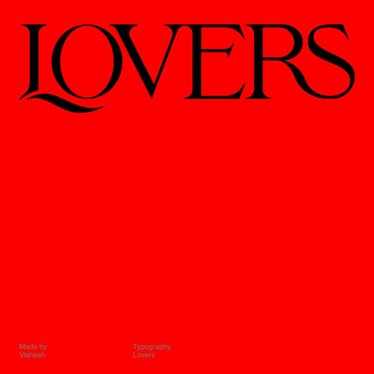 Lovers - Typography