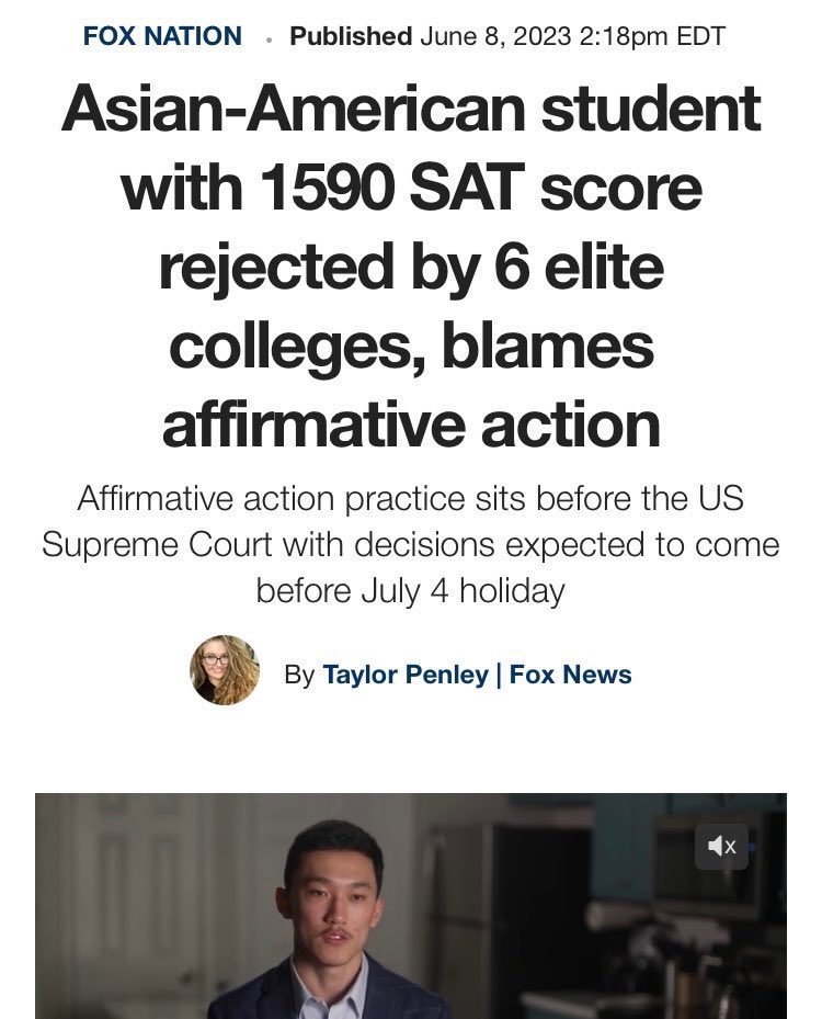 kareem_carr's tweet photo. If elite schools like Harvard just admitted the highest scorers on the SAT, such schools would probably experience a decline in their elite status, which is the very reason people so badly want to be admitted in the first place.

Folks aren’t ready for that conversation. https://t.co/X6cUWY48AM
