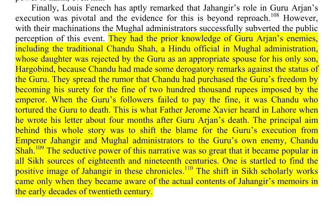Arya_Anviksha_'s tweet photo. It was spread the rumor that Chandu had purchased Guru’s freedom for fine of two hundred thousand rupees imposed by the emperor. When the Guru’s followers failed to pay fine,he toπtured the Guru to d3ath. This is what Father Jerome Xavier heard in Lahore when he wrote his letter https://t.co/jbBqwsfj3C