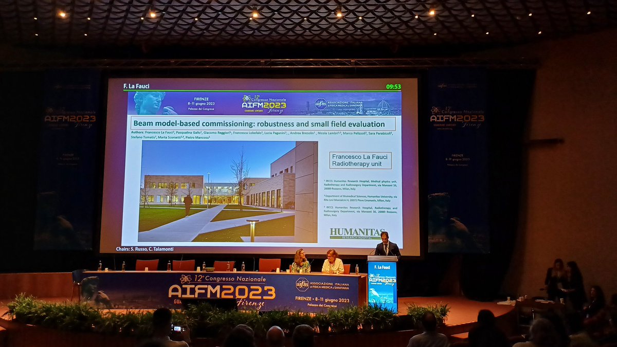 Five oral presentations for the <a href="/HumanitasMilano/">Humanitas Milano</a> #MedPhys team at the #AIFM2023 congress! 
<a href="/NicolaLambri/">Nicola Lambri</a> #francescoLafauci #LinaGallo #FraLobe #MarcoPelizzoli #SaraParabicoli 

Write us for collaborations and opportunities to join our wonderful team!