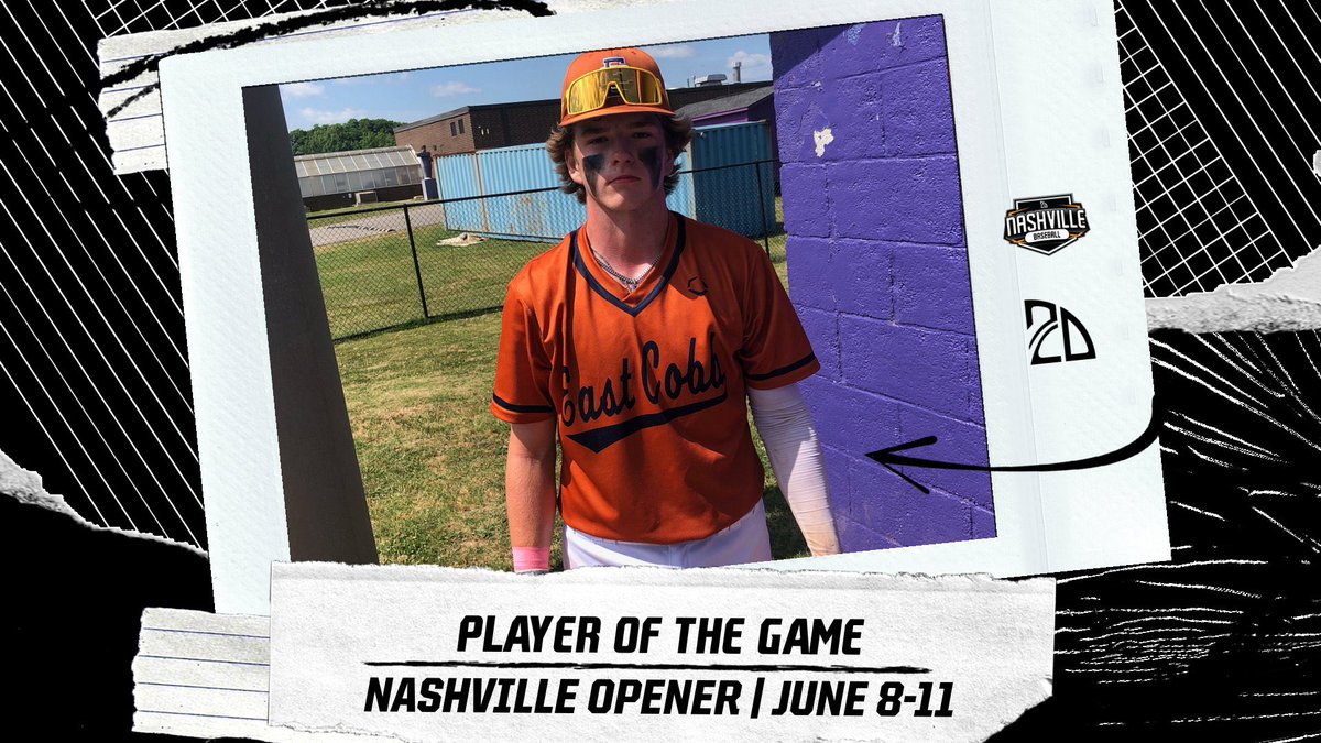 ⭐️ PLAYER OF THE GAME ⭐️

Andrew Carver: 1-1 3BB 1HR 2RBI 

Summer Team: <a href="/Official_ECB/">East Cobb Baseball</a> 

#2DNashville
<a href="/2DsportsTN/">2D Sports Tennessee</a>
