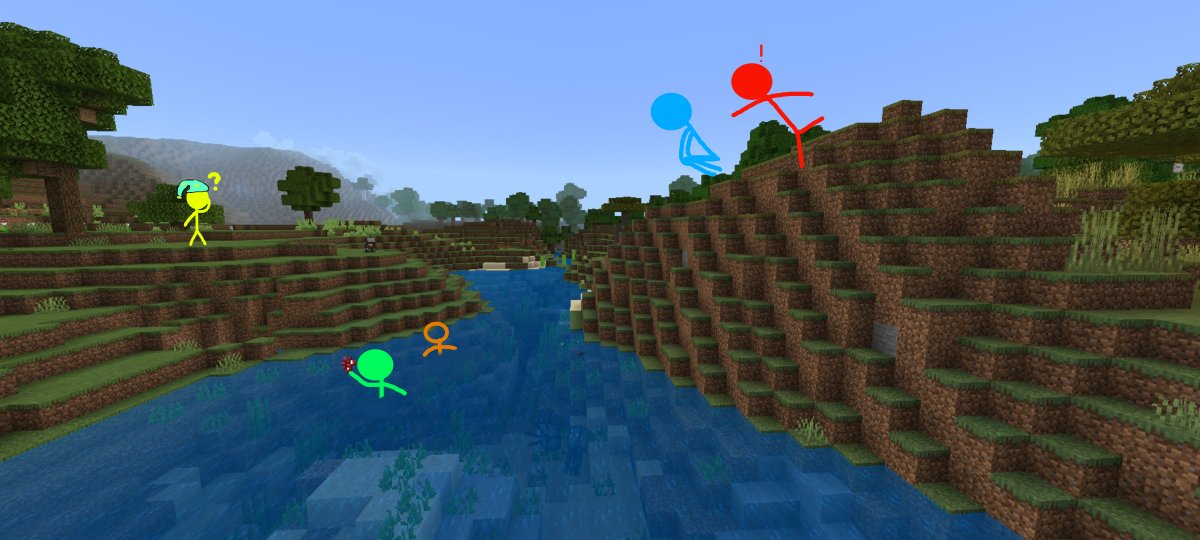 ZR3009's tweet photo. It's a beautiful day outside. Birds are singing, flowers are blooming and it's a great time to swim with your friends. 🟡🟢🟠🔵🔴
#AvM #AnimatonvsMinecraft #AlanBecker https://t.co/cnovirUBOl