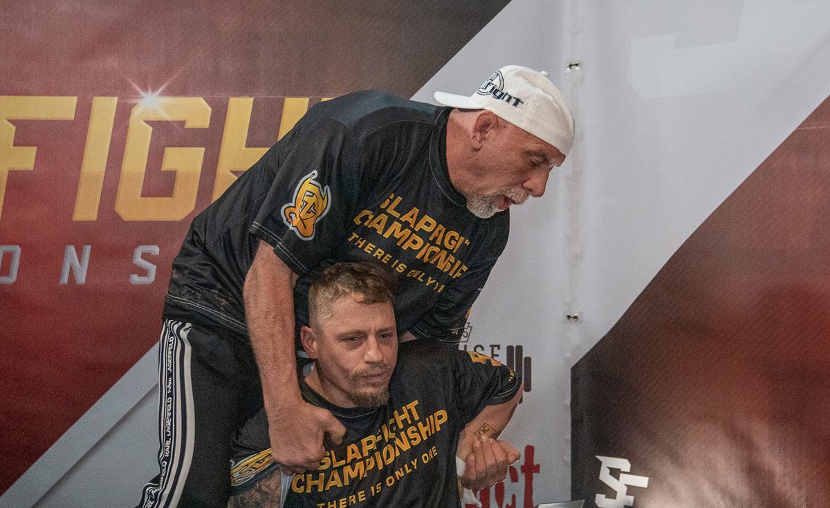 SlapFIGHTUSA's tweet photo. Which @ufc Legend/Body Catcher was best at the SlapFIGHT Invitational? 
@Markcolemanmma 
@timsylviamma 

#SlapFIGHT #SlapFightChampionship #SlapFightInvitational #SlapTourney #SlapTournament #TimSylvia #Slap #MarkColeman #Maineiac #Hammer https://t.co/EMevlIgrGw