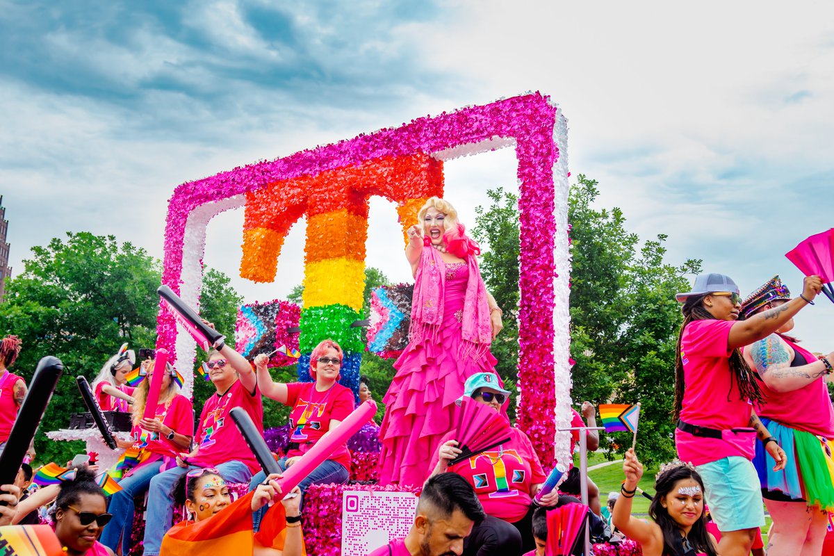 Oh my goodness, she brought the rainbow to clear the clouds! #KCPride #Pride2023