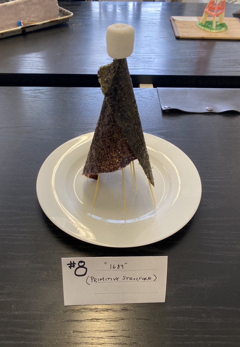 One friend stopped by the #ediblearchitecture event and was overwhelmed by the need to make something,…anything, and I think Dan did pretty well for a last-minute build