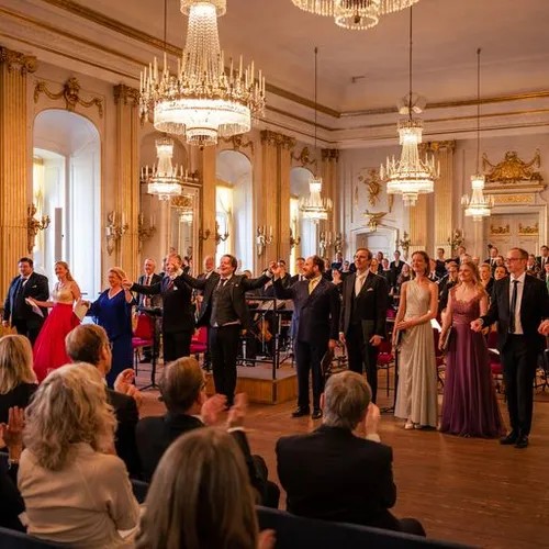 I närvaro av Kungafamiljen framfördes i går på #SvenskaAkademien , som en del av firandet av H. M. Konungens 50 år på tronen, en konsertant version av Naumanns opera 'Gustaf Wasa' med bl a #KungligaFilharmonikerna och solister! Enligt säker uppgift, mycket uppskattat av monarken!