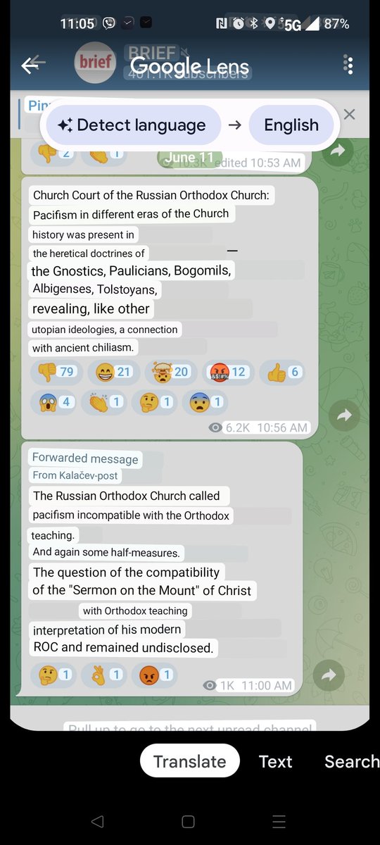 The Russian Orthodox Church issued a statement that pacifism is not compatible with the Orthodox Christianity. This is some sort of demonic church. No wonder Ukraine doesn't want to have any Moscow Patriarchy on its territory. I mean if Bucha by Russians aren't enough of an…