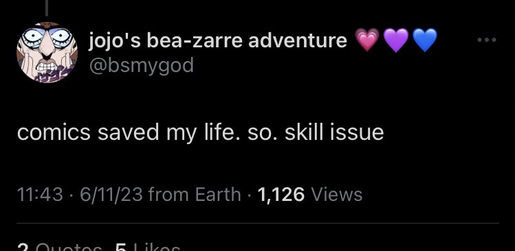 The #ComicsBrokeMe tag is a result of folks mourning the death of a cherished friend and colleague, likely due to the nature of being overworked and underpaid in this industry and THIS response of “oh well, comics saved MY life, must be a skill issue.” 
Absolutely disgusting.