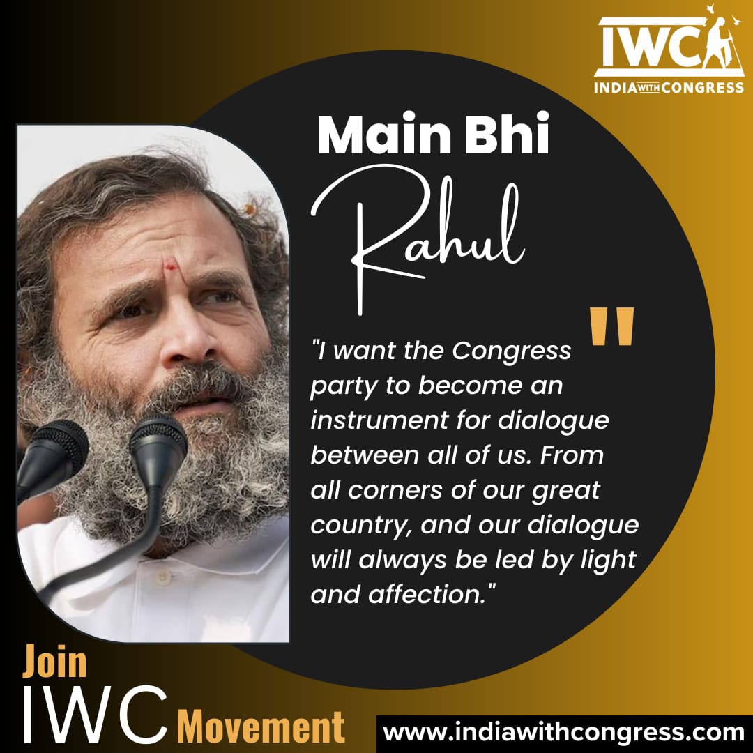 Time for change, Time for Congress! 
#UWCisIWC
#iamwithcongress
#MainBhiRahul