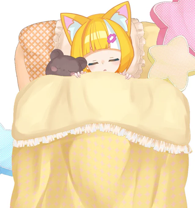 明日は配信がある予感…おやすみゅなさい〜 #おやすみVtuber