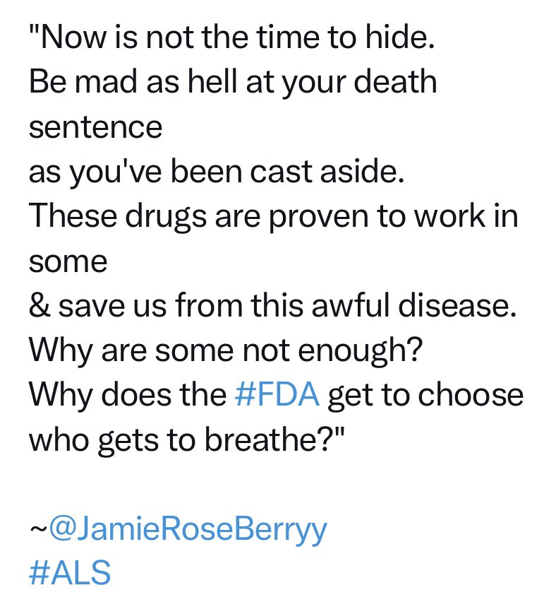 crayne128's tweet photo. Why @FDACBER @US_FDA @DrCaliff_FDA @SecBecerra is it ok to let those w #ALS decline & suffer for 6 more mos? You KNOW safe #NurOwn works on some. Absolutely #SomeISenough. We need ACCELERATED APPROVAL for our CRITICALLY UNMET NEED #DYINGWAITING @SenateDems @HouseDemocrats @POTUS https://t.co/qS6DwGri2I