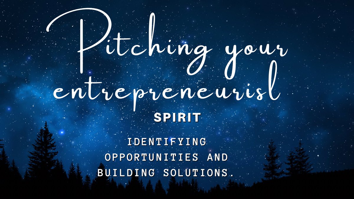 VictoryMiracle5's tweet image. Pitching Your Entrepreneurial Spirit: Identifying Opportunities and Building Solutions