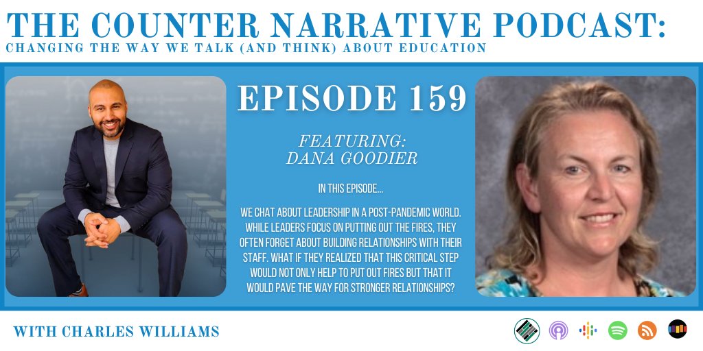 Ep. 159 w/ <a href="/danagoodier/">Dana G, EdD</a> is now available!

What happens when #leaders are consumed with putting out post-pandemic fires that they forget to build #relationships with their staff?

Click here to hear more:
🟢bit.ly/3NmOe1H
🍎bit.ly/3p4Z82B