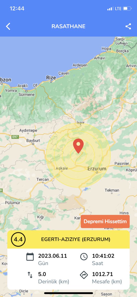 nacigorur's tweet photo. Erzurum’da Eğerti-Aziziye’de 4,4 deprem oldu. Deprem bu bölgede KD-GB yönünde uzanan sol yönlü doğrultu atımlı bir fay zonu üzerinde, Dumanlı Fay Zonu. 1924 yılında bu zon üzerinde 6,9 Pasinler-Erzurum depremi var. Sevgiyle https://t.co/TXeBmZek3i