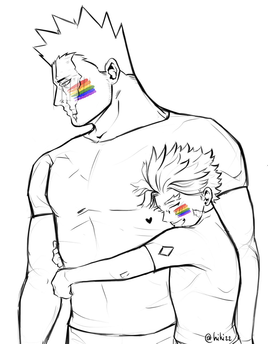 finally had some free time to draw my fav husbands (๑˃̵ᴗ˂̵)♡
Happy pride month!🏳️‍🌈💗
#rkgk #endhawks