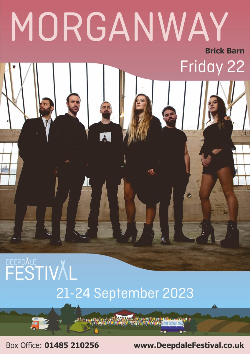@morganwayuk Friday - Brick Barn Deepdale Festival 2023 deepdalecamping.co.uk/festival/progr… Striking six-part harmonies, energetic rhythms, catchy songs, and a fiercely formidable live act – Morganway have made quite the impression on the UK’s rising...