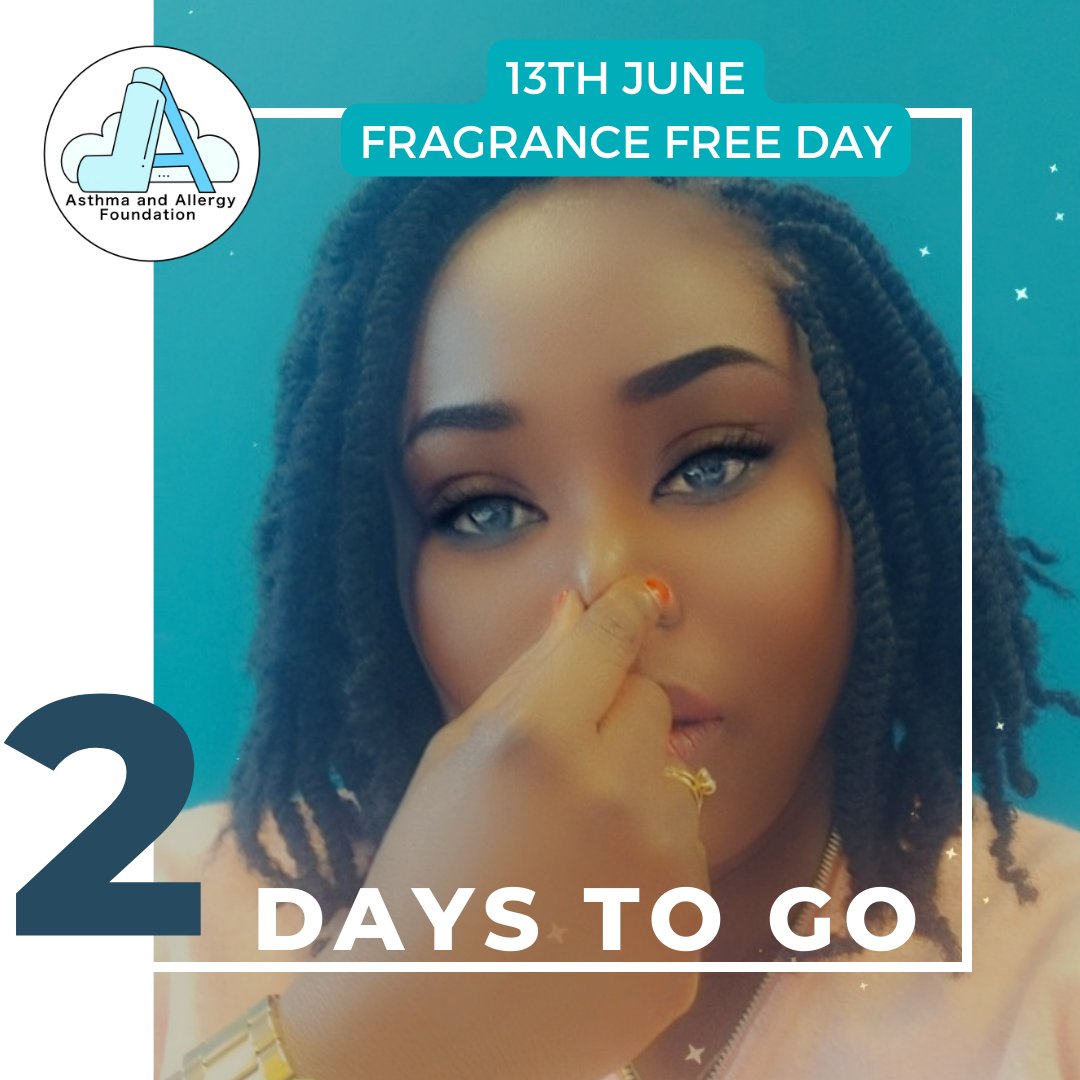 aaf_info's tweet photo. 2 days to go! Remember to join our twitter party on the 13th at 11.45 am! Let's start the conversation on perfumes and fragrances as triggers for asthma and allergies #FragranceFree #FragranceFreeDay #Allergy #asthma #asthmapatient https://t.co/EUMYByKxoe