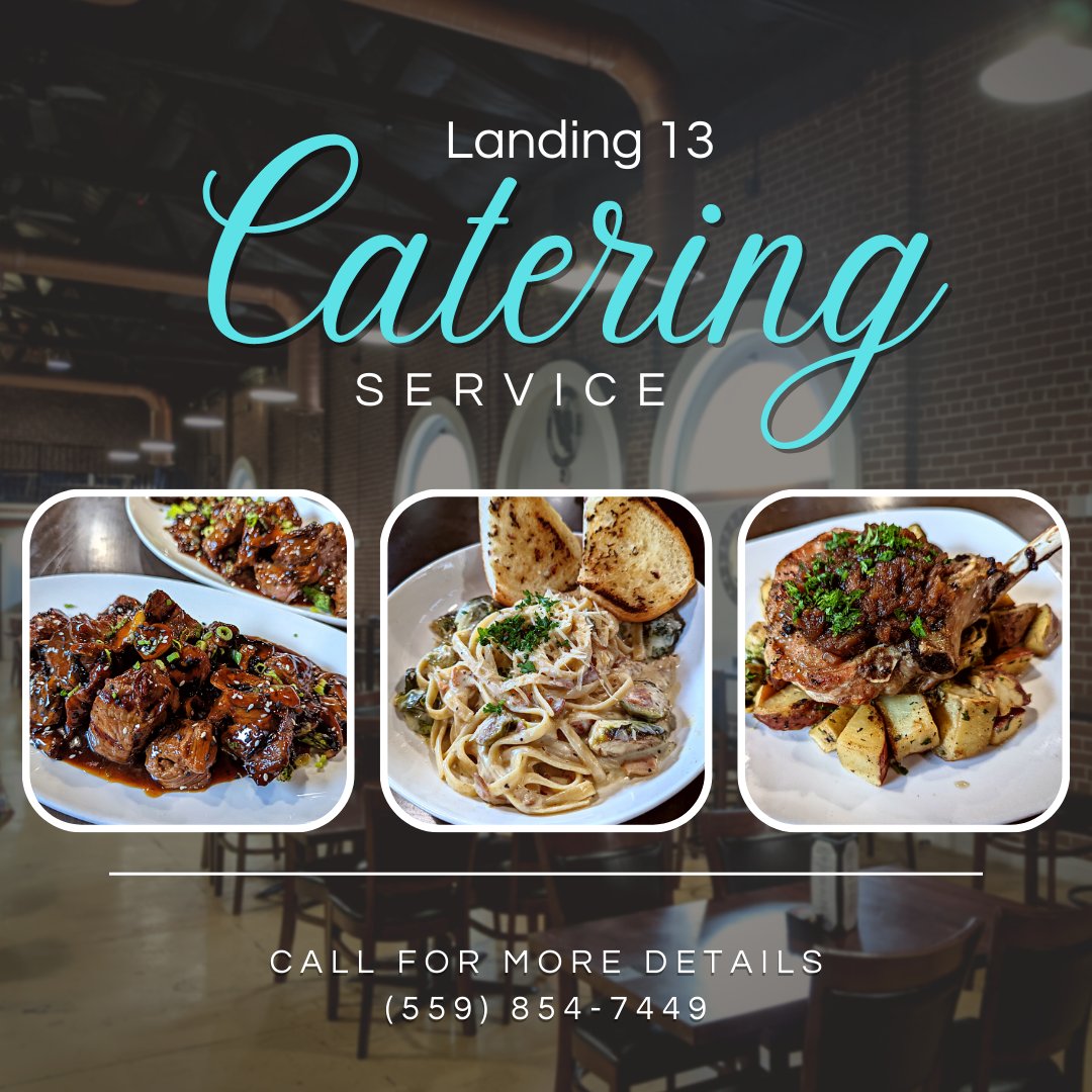 Planning an event?  Call (559) 854-7449 today, and let us take care of the food!

#Landing13
#Porterville
#CateringService
#Catering
#Food
#Delicious
#Event
#Party
#CateredFood