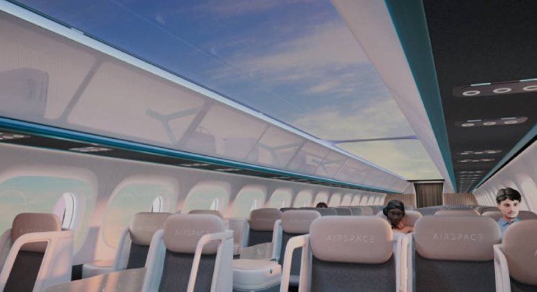 choquei's tweet image. 🚨ATENÇÃO: Avião com teto transparente é a nova aposta de empresa aeroespacial. 

Novas cabines são conhecidas como Airspace Cabin Vision 2035+, e serão integradas às aeronaves A220, da Airbus.