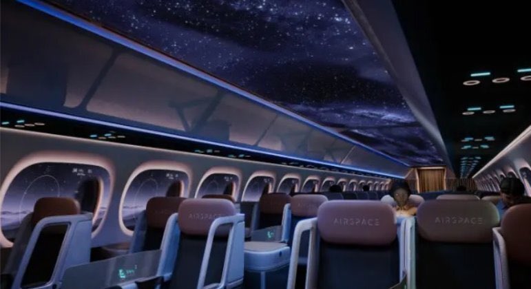 choquei's tweet image. 🚨ATENÇÃO: Avião com teto transparente é a nova aposta de empresa aeroespacial. 

Novas cabines são conhecidas como Airspace Cabin Vision 2035+, e serão integradas às aeronaves A220, da Airbus.
