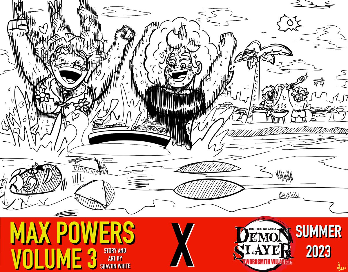 MaxPowersComic's tweet photo. #MAXPOWERS X #DEMONSLAYER #MITSURI #MYWIFE #BACKOFF #SHESMINE https://t.co/o89Sm1OoQD