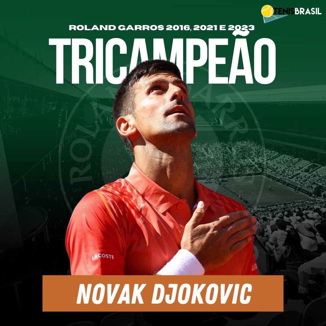 Djokovic é tricampeão em Roland Garros e chega a 23 Grand Slams, tênis