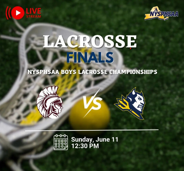 FHSAAOficial's tweet photo. @VictorLacrosse @VictorBLDevils 🏆NYSPHSAA Boys Lacrosse Championships - Class B" tournament.

🥍 Garden City 🆚 Victor
📆 Sunday, June 11, 2023
⏰ 12:30 PM
🎥 Live Stream on: https://t.co/iaSvbK1aDu https://t.co/ZV9pB2k9Th