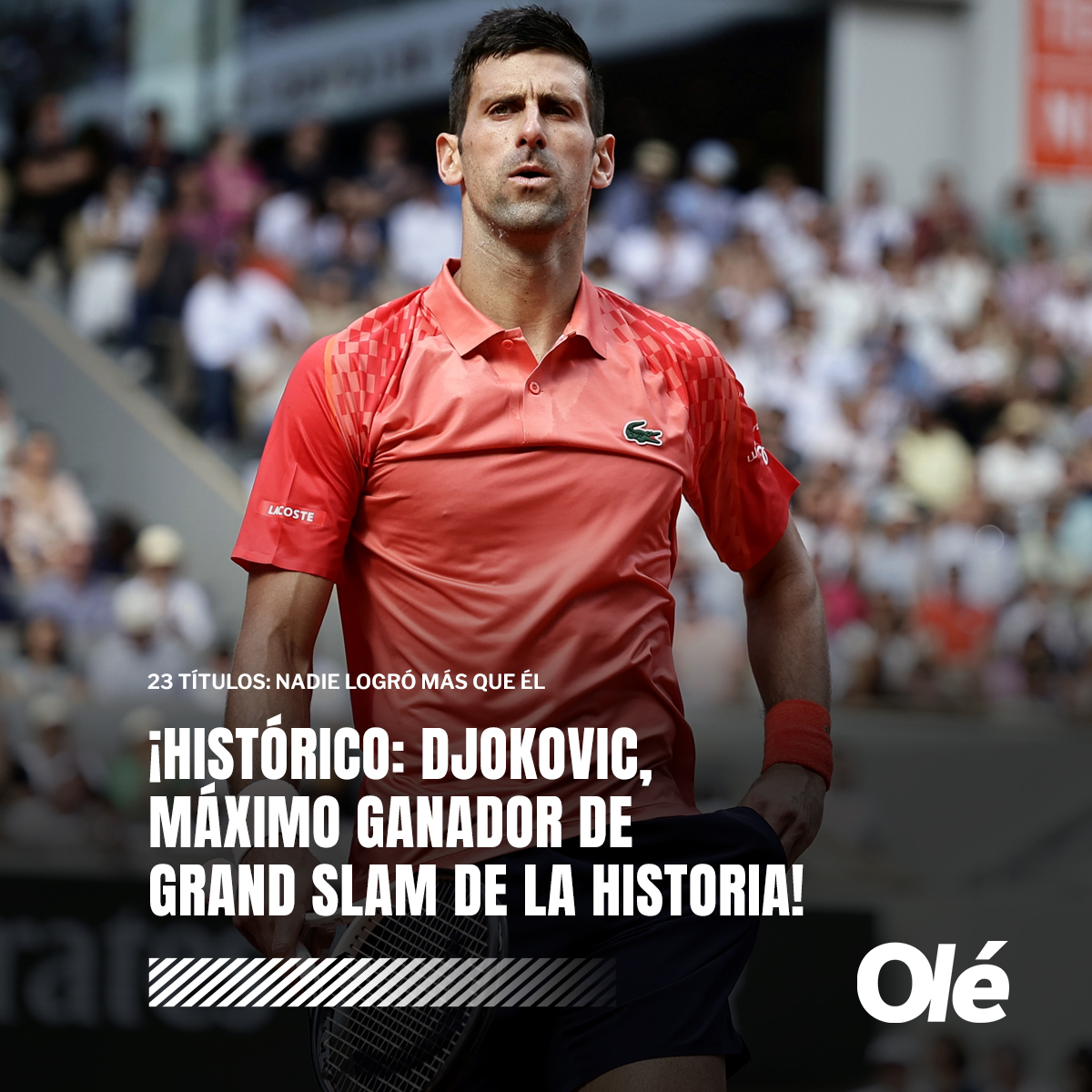 DiarioOle's tweet image. 🎾🔝 ¡¡HISTÓRICO: DJOKOVIC, EL MÁXIMO GANADOR DE GRAND SLAM DE LA HISTORIA!!

🏆 Con su consagración en Roland Garros, llegó a 23 y desempató con Rafa Nadal (22). Roger Federer tiene 20.
🙌 Los tres encabezaron una era inigualable en el tenis y el deporte mundial.

👉 Los 23…