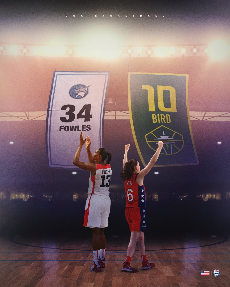 Two of the greatest to ever play the game will see their @WNBA numbers raised to the rafters today! Congrats legends @SylviaFowles & @S10Bird 🙌