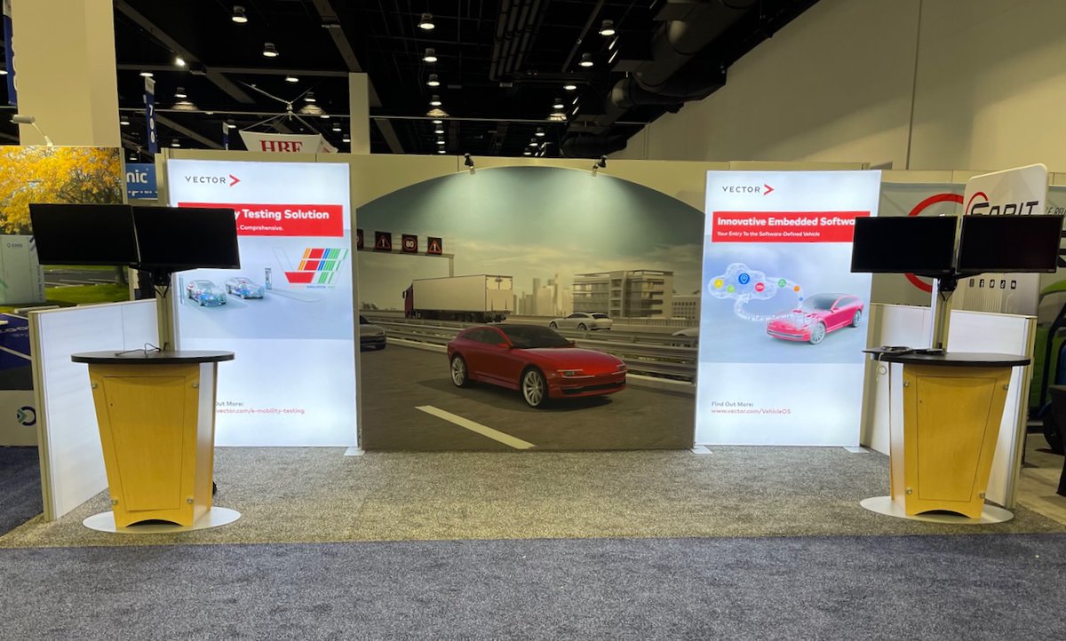 zapcreative's tweet photo. Vector North America is set and show ready for #EVS36 in #Sacramento #CA https://t.co/tgXiPKMsrQ