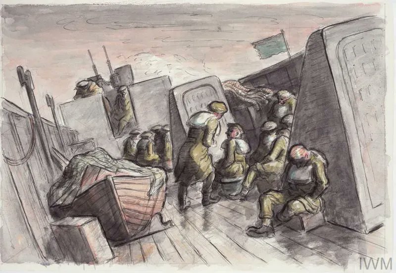 whincupm's tweet photo. 11th June 1944: As #EdwardArdizzone soon discovered, crossing the Channel #OTD 79 years ago was far from plain sailing.
"Oh, on the way over, my word that was a beastly crossing, it was very rough. And down below it was hell."
#WW2 #WarArtist #Normandy79 #MilitaryHistory https://t.co/c2VLYWN28X