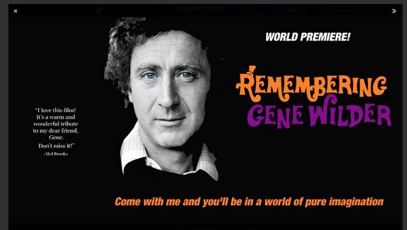 In Honor of Gene Wilder’s 90th Birthday, we’re proud to announce our bio-doc, “Remembering Gene Wilder,” won the Best Picture Award at our World Premiere! May Gene’s brilliant work continue to inspire & bring laughter to generations to come! @RememberGene @BenMank77 #GeneWilder