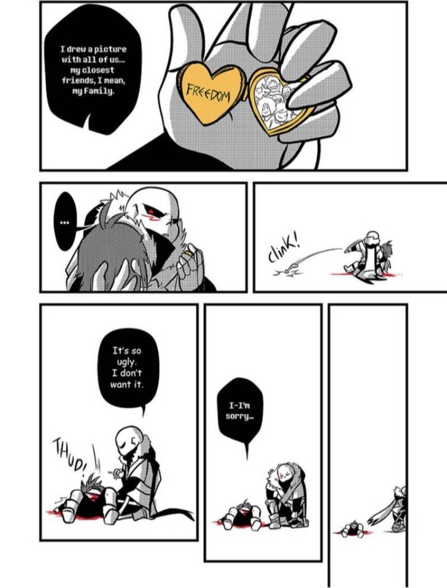 CANON: According to the #Xtale comics, #Cross rejected #xfrisk locket at first. ( it was ugly?)
#underverse #HeStillWoreItTho