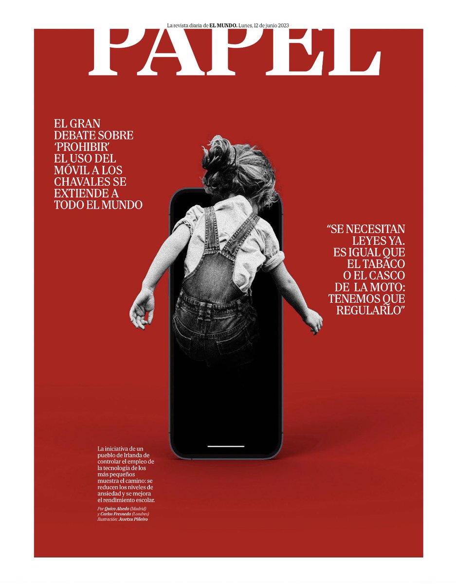 La iniciativa de un pueblo de Irlanda de controlar el empleo de la tecnología de los más pequeños muestra el camino: se reducen los niveles de ansiedad y se mejora el rendimiento escolar

Un reportaje de <a href="/QuicoAlsedo/">Quico Alsedo</a> y <a href="/cfresneda1/">carlos fresneda</a> 

elmundo.es/papel/2023/06/…