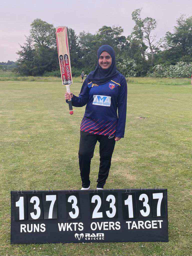 Claire Kendall (@cmkendall71) on Twitter photo Fantastic batting from Zainab today. 78 runs helped NLCC’s 1st XI Women’s Team to victory. Thanks to hosts <a href="/MenstonCricket/">Menston Cricket Club</a> Fantastic batting from Zainab today. 78 runs helped NLCC’s 1st XI Women’s Team to victory. Thanks to hosts <a href="/MenstonCricket/">Menston Cricket Club</a>