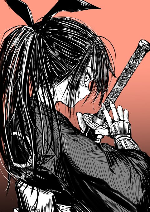 推し漫画【異世界サムライ】のギンちゃん描いたよ!!(΄◉◞౪◟◉) https://t.co/3z56V5bPde