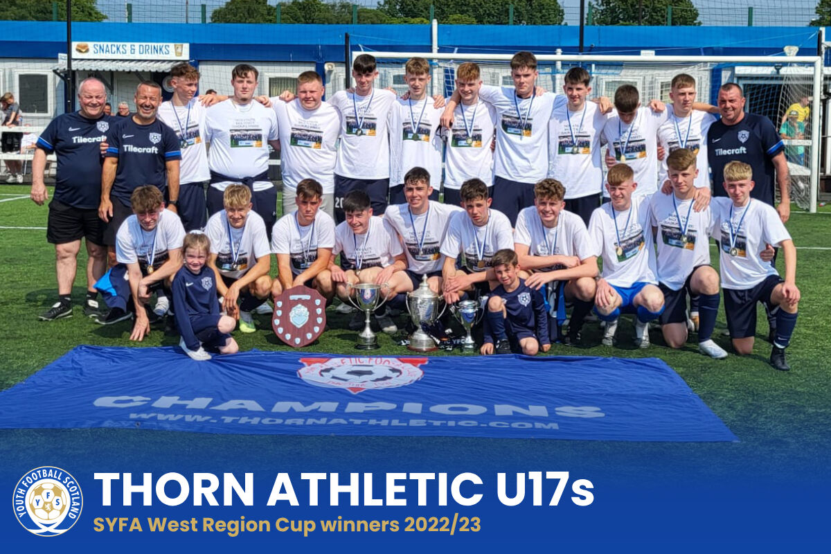 yfst's tweet photo. 𝗖𝗛𝗔𝗠𝗣𝗜𝗢𝗡𝗦 🏆 

Congratulations to @ThornYFC2006 U17s, SYFA West Region Cup winners 2022/23!

➡️ Cup final coverage to follow. Register for an alert and discount code: https://t.co/m9bBEgp3KO https://t.co/Yhc5hMdtjz